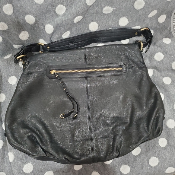 Elegant Black Leather Hayden Harnett Women's Bag - Picture 8 of 9